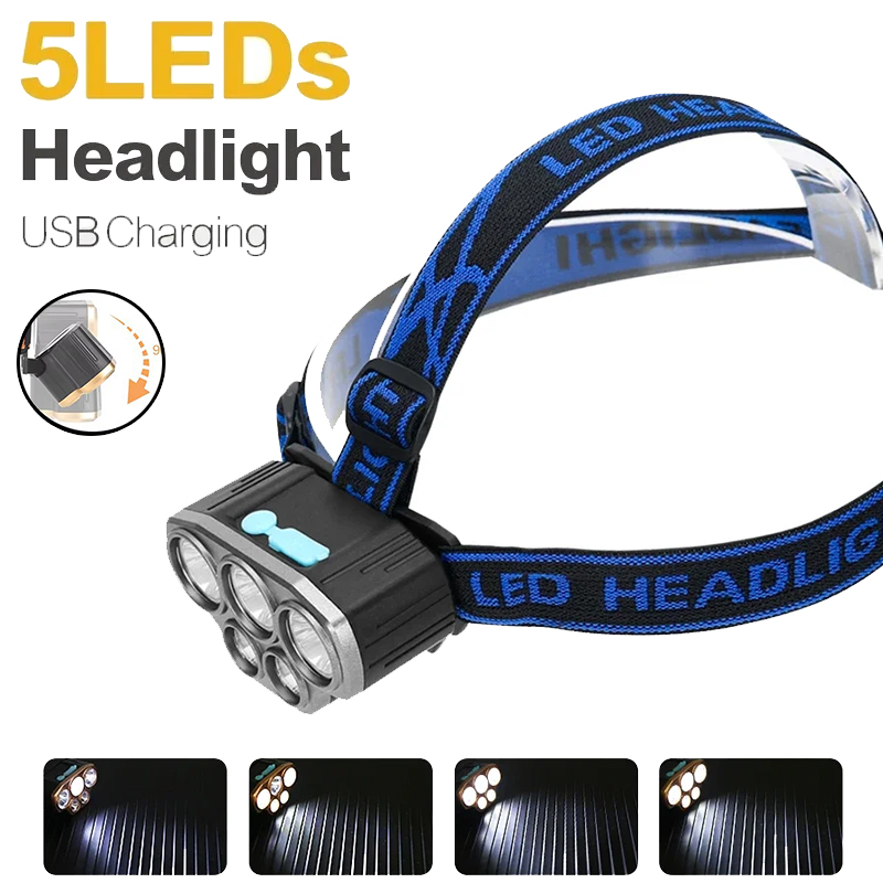 Rechargeable 5 LED Headlight U - огляд і ціна Led Headlight Bulbs