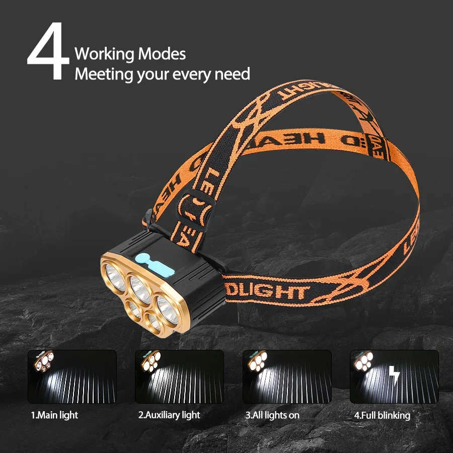 Rechargeable 5 LED Headlight U - огляд і ціна Led Headlight Bulbs
